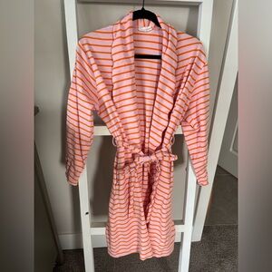 Lake x Atlantic-Pacific pomelo stripe Pima robe